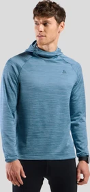 Odlo Run Easy Mid Layer Hoodie Laufshirt langarm provincial blue melange (Herren)