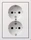 Gira SCHUKO-Doppelsteckdose 16A 250V komplett mit Abdeckrahmen, reinweiß glänzend (0783 112)