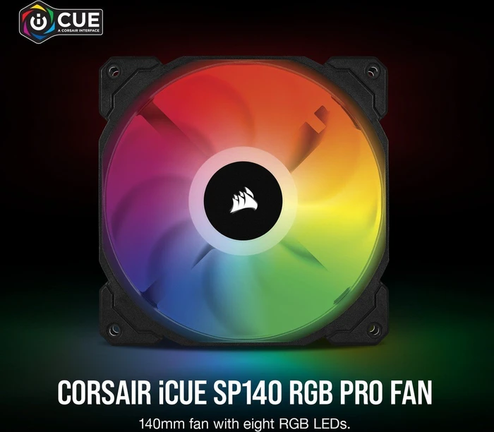 Corsair SP Series iCUE SP140 RGB PRO Performance Fan, 140mm