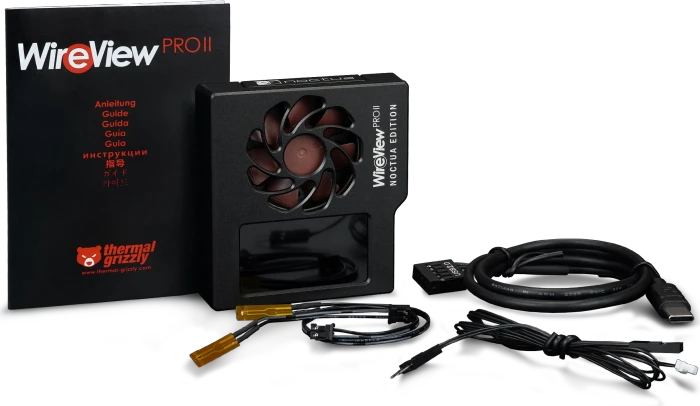 Thermal Grizzly WireView Pro II GPU, Noctua Edition, Reversed, 90°, 12V-2x6, Sense-Pins an der Unterseite