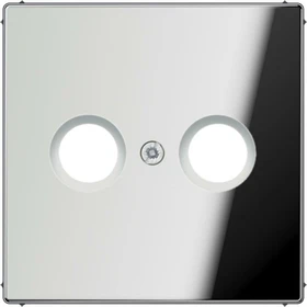 Jung GCR 2990 TV Abdeckung f. 2-Loch SAT-TV-Dose glanzchrom