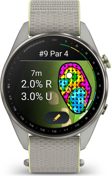 Garmin Approach S72 47mm silver-citron titanium/fog grey-citron