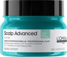 L'Oréal Expert Scalp Advanced Anti-Oiliness 2-in-1 Deep Purifier Clay Shampoo & Maske, 250ml