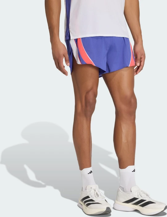 adidas Adizero Archive Laufhose kurz dual indigo/semi lucid red/white (Herren)