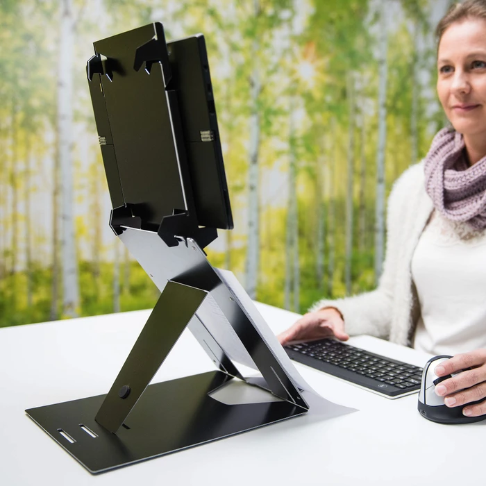 R-Go Riser Duo, Notebook-Stand 10-22", schwarz, verstellbar