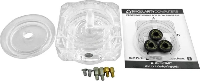 Singularity Computers Protium D5 Pumpenaufsatz, G1/4", Polished Acryl