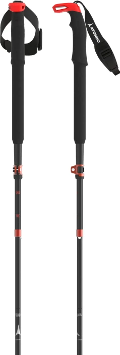 Atomic BCT Mountaineering Carbon SQS Touren Skistock grau/rot (Modell 2024/2025)