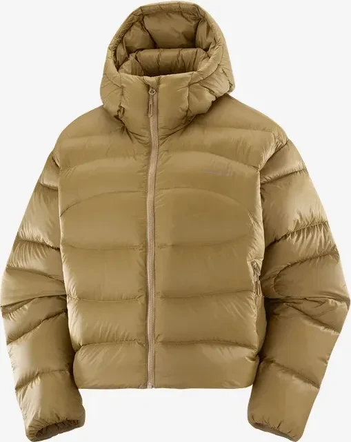 Salomon Outline Novelty Cropped Down Funktionsjacke brilliant olive (Damen)
