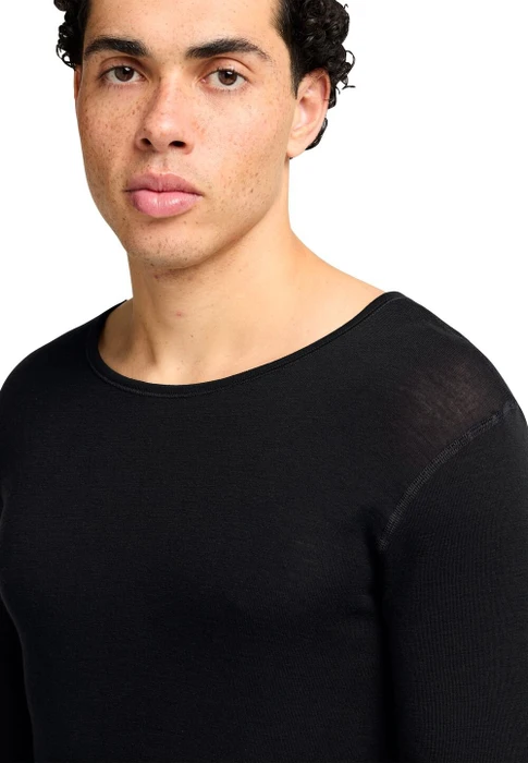 Jack Wolfskin Merino Funktionsshirt langarm schwarz (Herren)