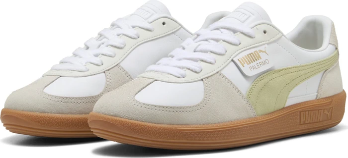 Puma Palermo Leather puma white/vapor gray/pistachio green