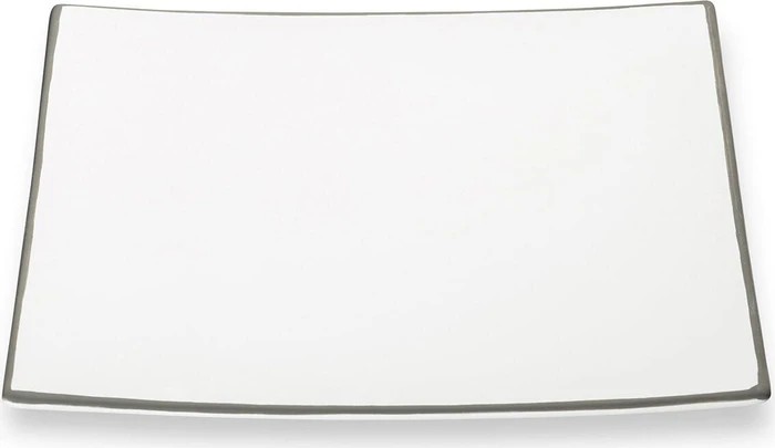 Gmundner Keramik Grauer Rand Dessertteller Trend 20x20cm