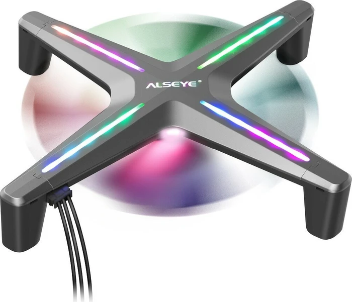Alseye Xtreme X12 3in1 Kit, grau, LED-Steuerung, Fernbedienung, Lüftersteuerung, 120mm, 3er-Pack