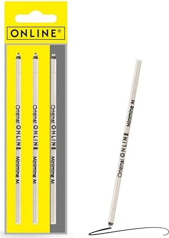 ONLINE Kugelschreiber Standardmine D M schwarz, 3er-Pack