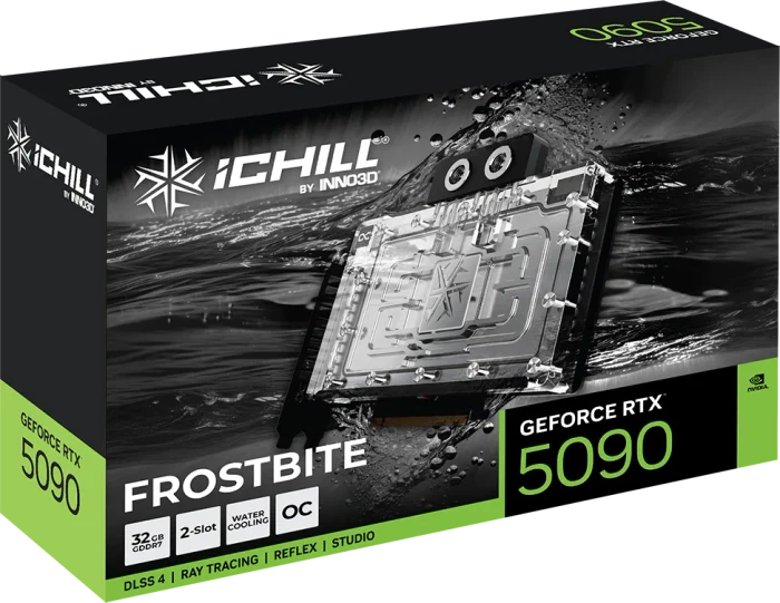 INNO3D GeForce RTX 5090 iCHILL Frostbite, 32GB GDDR7, HDMI, 3x DP