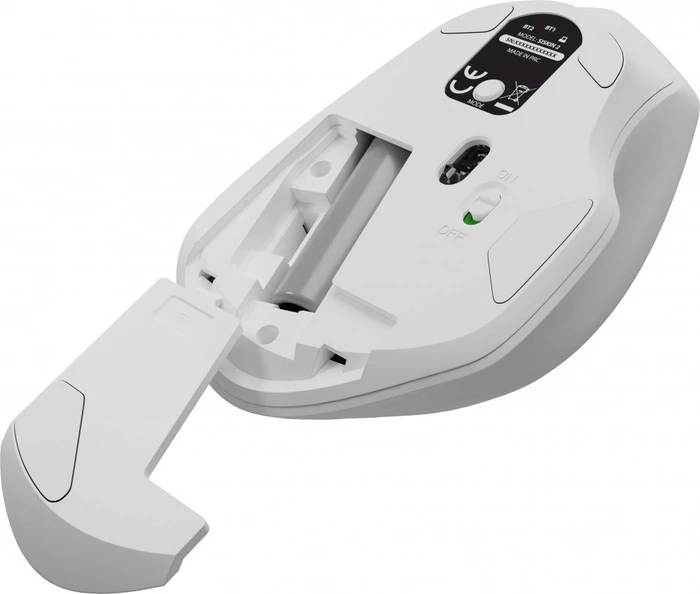 Natec Siskin 2 Wireless Silent Mouse weiß, USB/Bluetooth
