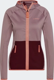 adidas Terrex Tech Lite Hooded Hiking Fleece Jacke magic mauve/shadow red (Damen)