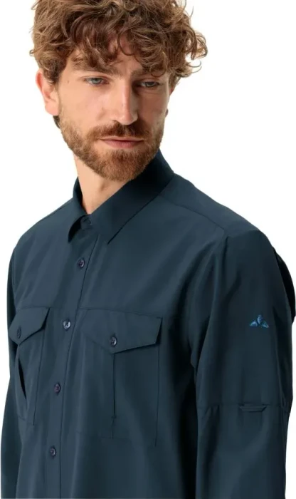 Vaude Rosemoor II Hemd langarm dark sea uni (Herren)