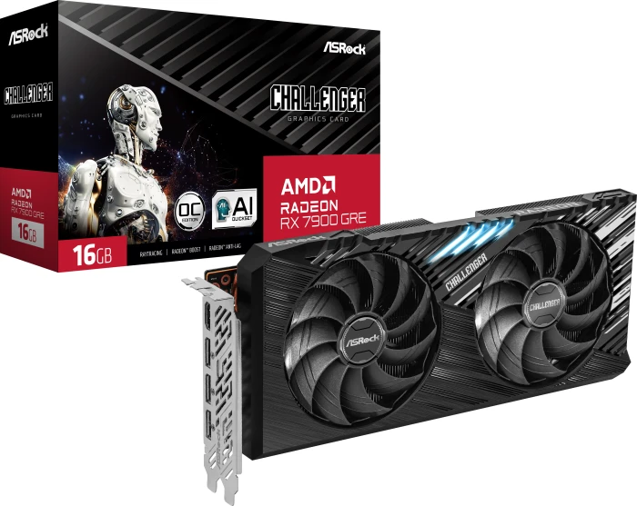 ASRock Radeon RX 7900 GRE Challenger 16GB OC, RX7900GRE CL 16GO, 16GB GDDR6, HDMI, 3x DP