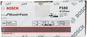 Bosch Professional C470 Best for Wood and Paint Schleifblatt K180, 125mm, 50 Stück