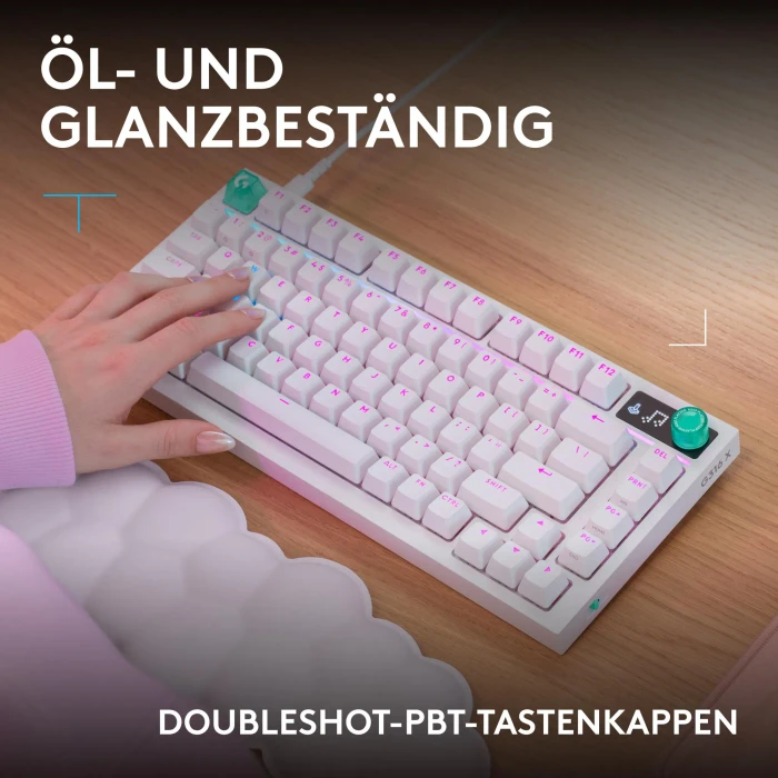 Logitech G316 X 75, weiß, Tactile Switch, USB, FR
