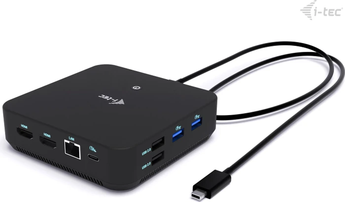 i-tec DP Dual HDMI Docking Station with Power Delivery 100 W, USB-C 3.1 mit DisplayPort 1.4 [Stecker]