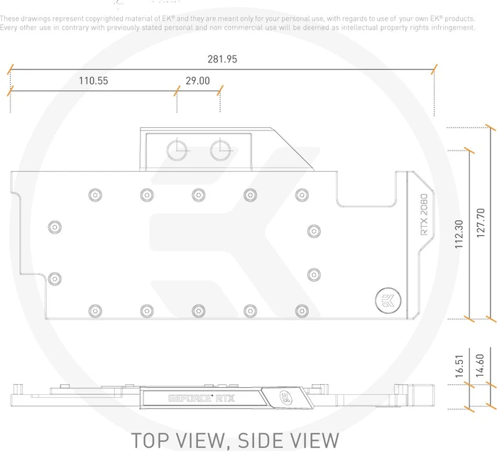 EK Water Blocks Quantum Line EK-Quantum Vector RTX RE D-RGB, Nickel, Acetal