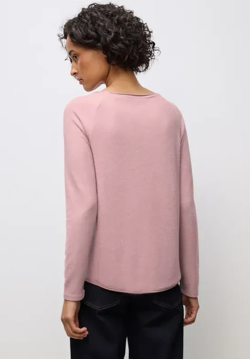 Street One Soft Melange Shirt langarm powder pink mel. (Damen)
