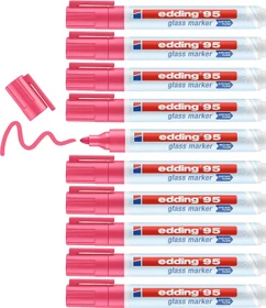 edding 95 Glasmarker pink, 10er-Pack