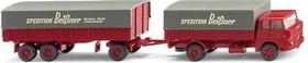 Wiking Pritschenhängerzug Henschel HS 14/16