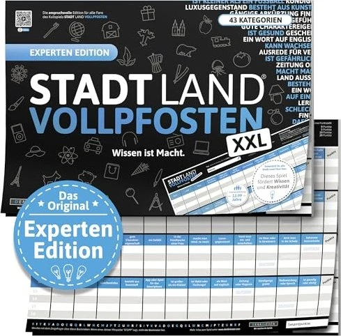 Stadt Land Vollpfosten - Einstein Edition - "Wissen ist Macht"