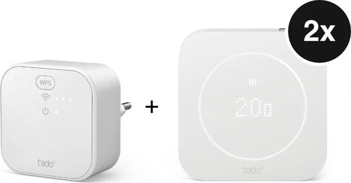 tado Starter Kit Smart Thermostat X, 2x Thermostat, inkl. Bridge, Set