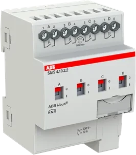 ABB SA/S4.10.2.2 Schaltaktor 4-fach, 230V, 10A, 4TE REG, Schaltaktor