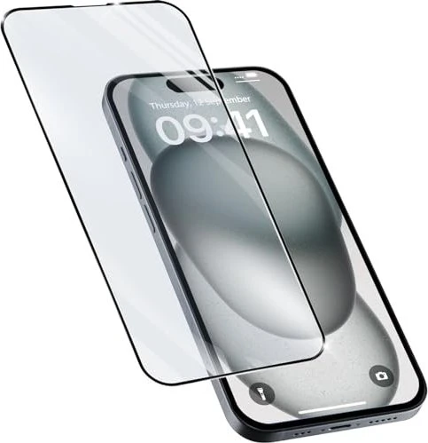 Cellularline Impact Glass Capsule für Apple iPhone 15 Plus/15 Pro Max schwarz