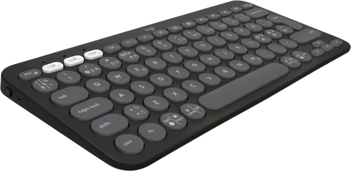 Logitech K380s Pebble Keys 2, schwarz/grau, Logi Bolt, USB/Bluetooth, ND
