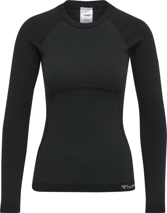 hummel CEA Seamless Tight Funktionsshirt langarm black melange (Damen)