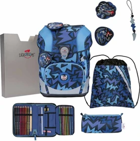 DerDieDas ErgoFlex Tiny Dark Dragon Schultaschen-Set, 5-tlg.