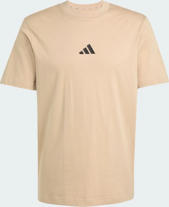 adidas Essentials Small Logo Single Jersey T-Shirt kurzarm warm sandstone/black (Herren)