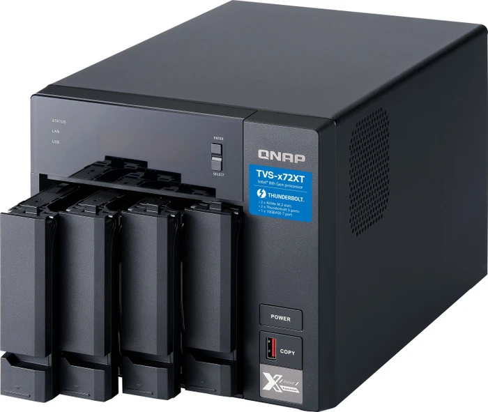 QNAP QuTS hero TVS-472XT-i5-4G, 4GB RAM, 1x RJ-45 10GBase-T, 2x RJ-45 1000Base-T
