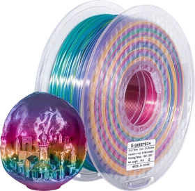 Geeetech PLA Silk, Rainbow, Spule, 1.75mm, 1.00kg