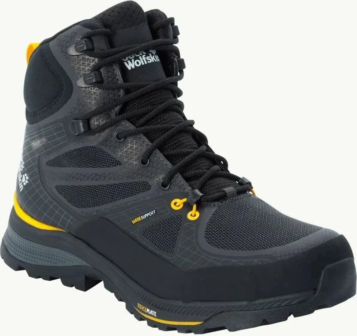Jack Wolfskin Force Trekker Texapore Mid black/burly yellow xt (Herren)