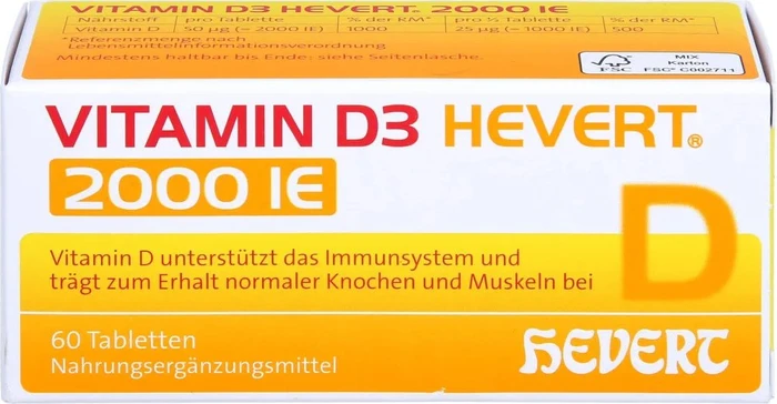 Vitamin D3 Hevert 2000 I.E. Tabletten