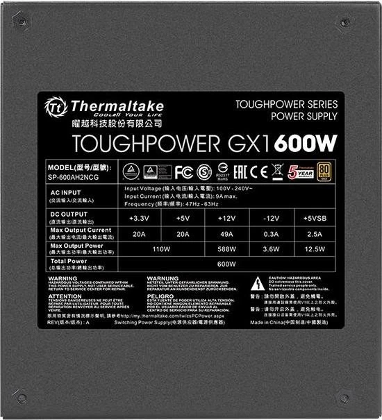 Thermaltake ToughPower GX1 600W, ATX 2.4