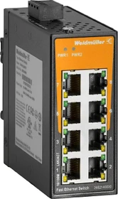 Weidmüller EL-Series Industrial Railmount Switch, 8x RJ-45 (IE-SW-EL08-8TX / 2682140000)