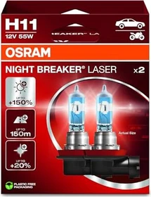 Osram Night Breaker Laser H11 55W +150%, 1er-Pack Faltschachtel