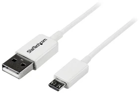 StarTech USB-A 2.0 auf USB 2.0 Micro-B Adapterkabel weiß, 0.5m (USBPAUB50CMW)