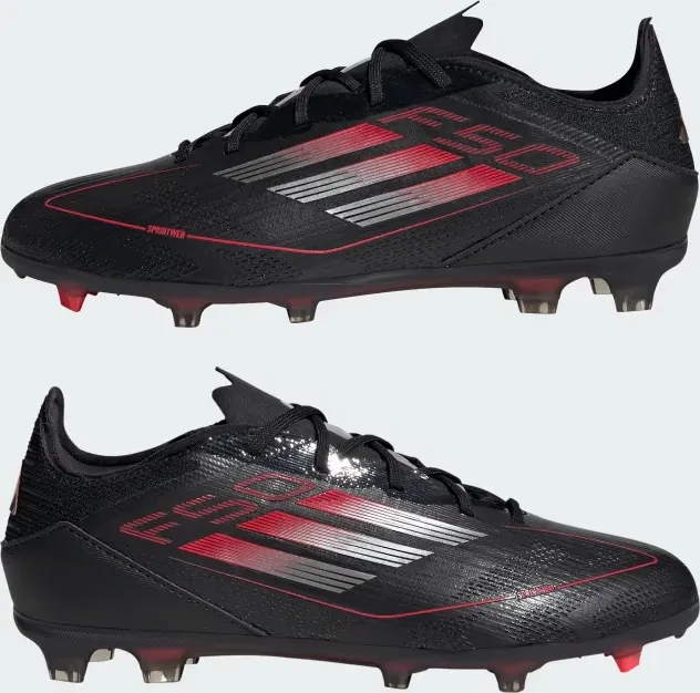adidas F50 Elite FG core black/iron metallic/lucid red (Junior)
