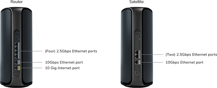 Netgear Orbi Wi-Fi 7, 970 Serie RBE972SB, BE27000, schwarz, Router und Repeater Set, 2er-Bundle