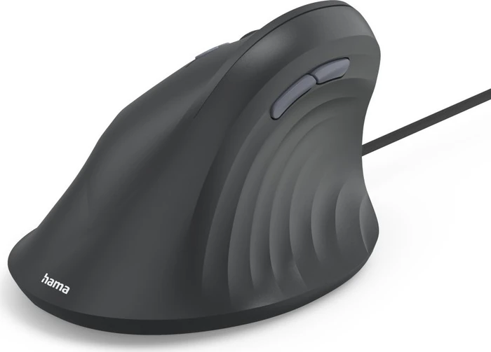 Hama ECM-500L Vertical Maus schwarz, Linkshänder, USB