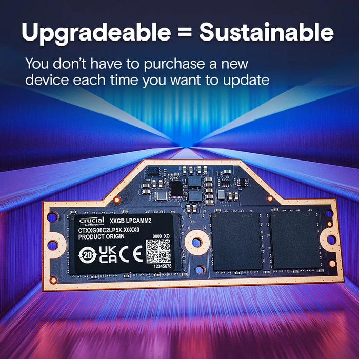 Crucial LPCAMM2 64GB, LPDDR5X-7500