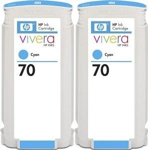HP Tinte 70 cyan, 2er-Pack